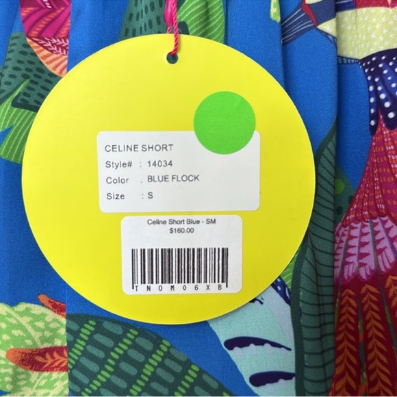 Alden Adair Flock Shorts with Tropical Print - Picture 2 of 2